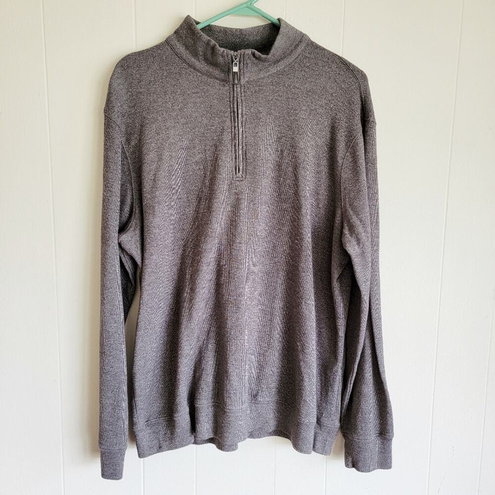 Magaschoni Men's Quarter‎ Zip Pullover Sweater